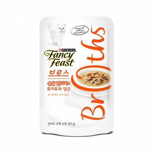 팬시피스트 브로스 수프 40g (순살닭고기 토마토와 당근) - 주황