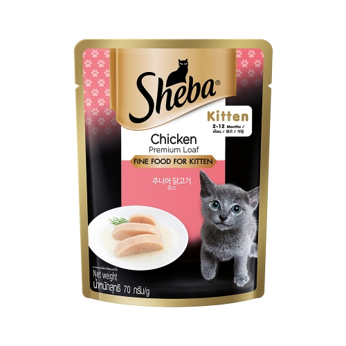 쉬바 고양이 간식 파우치 70g (무스 / 주니어 닭고기)