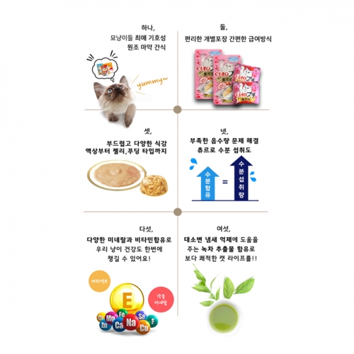 이나바 챠오 쁘띠 40g (맛선택) - 4개